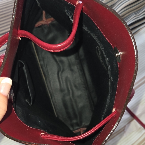Tiffany &  Fred Paris Chic Red Leather Backpack - Picture 11 of 15